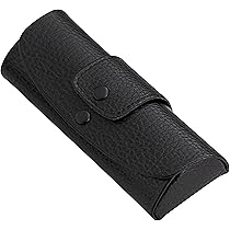 Amazon.co.jp: ベルトに簡単装着!! レザー 調 メガネケース ブラック